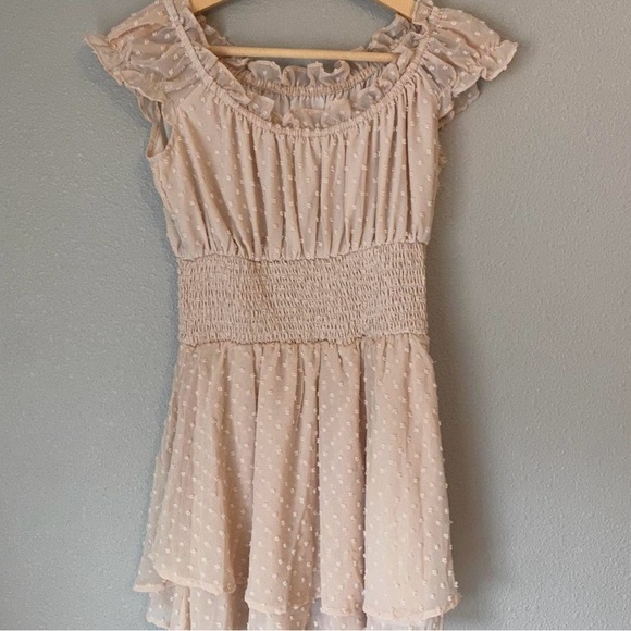 Charming Cream Ruffle Romper - Picture 1 of 3